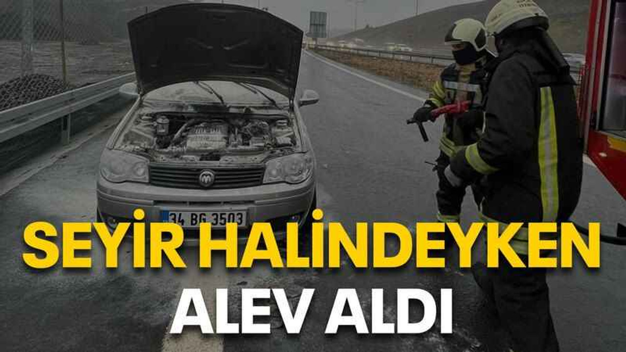 Seyir halindeyken alev aldı